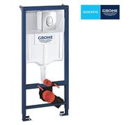 Grohe Rapid SL - Kit de montage mural pour WC suspendu, hauteur 1,13 m, plaque de déclenchement Skate Air, chrome 38721001
