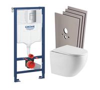 Grohe - Rapid SL Pack Bâti-support + WC suspendu + Plaque chrome + Set de montage (RAPIDSL-FUSIONTQ-1-SABO)