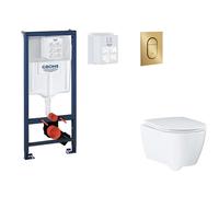 Grohe Rapid SL - Set bâti-support, cuvette, abattant SoftClose, plaque de déclenchement Arena Cosmopolitan S, Cool Sunrise brossé SANI11BB4139