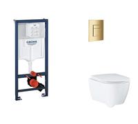 Grohe Rapid SL - Set bâti-support, cuvette, abattant SoftClose, plaque de déclenchement Skate Cosmopolitan, Cool Sunrise SANI11BB4137