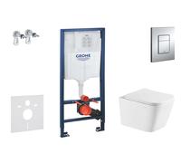 Grohe Rapid SL - Set de bâti-support, cuvette Arkas I et abattant softclose, plaque de déclenchement Skate Cosmopolitan, chrome SANI11BA1111