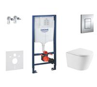 Grohe Rapid SL - Set de bâti-support, cuvette Nefia et abattant softclose, plaque de déclenchement Skate Cosmopolitan, chrome SANI11BA1108