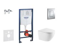 Grohe Rapid SL - Set de bâti-support, cuvette Oudee et abattant softclose, plaque de déclenchement Skate Cosmopolitan, chrome SANI11BA1109