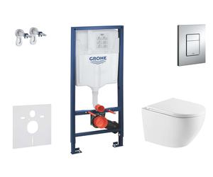 Grohe Rapid SL - Set de bâti-support, cuvette Oudee et abattant softclose, plaque de déclenchement Skate Cosmopolitan, chrome SANI11BA1109