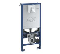 Grohe Rapid SLX - Bâti-support pour WC suspendu avec réservoir et plaque de déclenchement, chrome 39603000