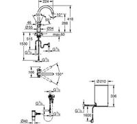 GROHE Red Compact 3-en-1 : robinet avec eau chaude instantanée - bec de robinet de type C - réservoir de 4 litres - finition chrome