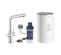 Grohe Red duo robinet de cuisine 30327001 chromé, taille M, bec en L, avec chaudière