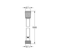 Grohe Relexaflex tuyau de douche 150 cm chrome 45973001