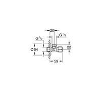 GROHE Robinet d'Arrêt 1/2"