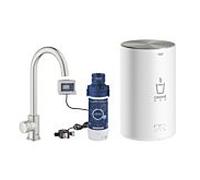 Grohe Red vanne de cuisine avec chauffe-eau sur pied SuperSteel 30085DC1