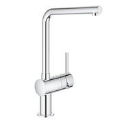 GROHE Robinet de cuisine évier Minta, robinet avec bec en forme de L, pivotant à 360°, installation et nettoyage facile, chromé, 31375000 (Import Allemagne)