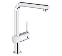 GROHE Mitigeur de cuisine Minta 32168000 – Bec en L pivotant 360°, douchette extractible – Chromé