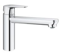 GROHE Robinet évier de cuisine Start curve, mousseur économique d'eau, sans tirette de vidage, bonde de vidage incluses, 31717000