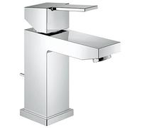 GROHE Robinet lavabo de salle de bains Sail cube, taille S, avec tirette de vidage, mitigeur monocommande avec mousseur économique d'eau, installation rapide, chromé, 23435000 (Import Allemagne)