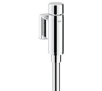 GROHE Rondo, robinet de chasse pour urinoir, montage facile | Montage mural, version robuste en métal, dosage précis du volume de chasse (chrome, 37346000)