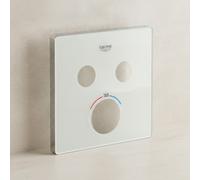 GROHE Rosace 49040 pour SmartControl THM apparent carré avec 2 vanne d'arrêt équ