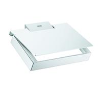 GROHE Porte-papier toilette Selection Cube 40781000 – Chrome, avec couvercle et fixation dissimulée