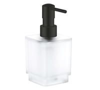 Grohe Selection Cube - Distributeur de savon liquide, verre dépoli, noir mat 408052430