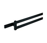 Grohe Selection Cube double porte-serviettes 102280KF00 40cm, 2 bras, pivotante , fixation invisible, noir fantôme
