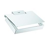 GROHE Porte-papier toilette Selection Cube 40781000 – Chrome, avec couvercle et fixation dissimulée