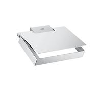 GROHE Porte-papier toilette Selection Cube 40781000 – Chrome, avec couvercle et fixation dissimulée
