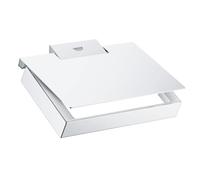 GROHE Porte-papier toilette Selection Cube 40781000 – Chrome, avec couvercle et fixation dissimulée