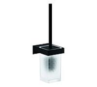 Grohe Selection Cube WC - garniture de toilette 102277KF00 Verre, montage mural, fixation invisible, noir fantôme