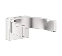 GROHE Selection, double patère salle de bain, fixation invisible | montage facile, surface résistante aux rayures, facile à entretenir (acier inox, 41049DC0)