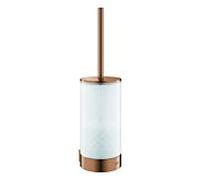 Grohe Selection jeu de brosses WC 41076DL0 brushed warm sunset, verre, fixation murale, fixation invisible