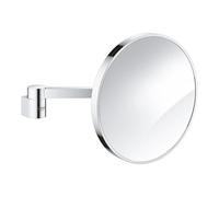 GROHE Selection, miroir cosmétique, sans perçage, fixation invisible | Montage mural avec vis invisibles, surface facile à entretenir (chrome, 41077000)