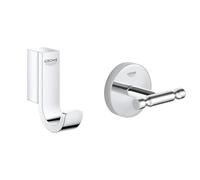 GROHE Selection patère Murale 41039000 (Import Allemagne) & 40461001 BauCosmopolitan Patère Murale, Chrome