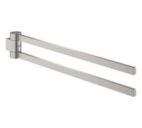 GROHE Porte-serviettes Selection 41063DC0 SuperSteel 40 cm 2 bras pivotants