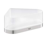 GROHE Selection, tablette de douche d'angle, fixation invisible, murale | Panier de douche avec support stable, montage simple, surface facile à entretenir (acier inox, 41038DC0)