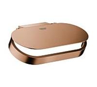 GROHE Porte-papier toilette Selection 41069DL0 avec couvercle fixation murale Warm Sunset brossé