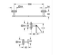 GROHE Set d'accessoires 3 en 1 Noir mat