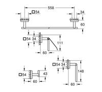Grohe Set d'accessoires 4 en 1 Chromé