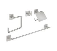 Grohe QuickFix Start Cube - Set d'accessoires de salle de bain 4 en 1, supersteel 41115DC0