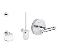 Grohe Set d'Accessoires Essentials 40407001 (Import Allemagne) & 40461001 BauCosmopolitan Patère Murale, Chrome