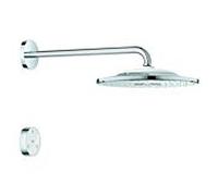 Grohe set de douche de Rainshower chromé , bras de douche 42,2 cm, 2 types de jets