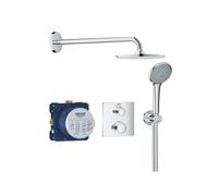 GROHE Ensemble de douche encastré Grohtherm 34734000 – Thermostat, Rainshower Cosmopolitan 210