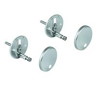 GROHE Set de fixation à visser pour siège et abattant WC Bau ceramic, 2 pièces, vis incluses, système de démontage de l'abattant rapide, chromé, 49529000 (Import Allemagne)