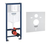 GROHE Set pour WC suspendu bâti-support 1,13 M, supports muraux avec plaque de commande Skate & Set d'Isolation Phonique 37131000 (Import Allemagne)