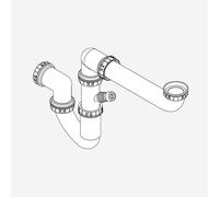 Grohe Siphon d'évier à encastrer, 42616000,