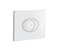 GROHE Skate Air, plaque de commande pour réservoirs, double touche | Chasse interruptible, montage facile par l'avant, (blanc alpin, 38506SH0)