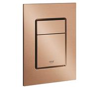 GROHE Skate Cosmopolitan S Plaque de Commande, Bronze Brossé, 37535DL0 | Double Chasse, Taille 130 x 172 mm, Installation Verticale, Finition LongLife, Support Magnétique Inclus, Matériau ABS