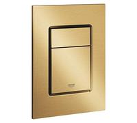 GROHE Skate Cosmopolitan S Plaque de Commande, Or Brossé, 37535GN0 | Double Chasse, Taille 130 x 172 mm, Installation Verticale, Finition LongLife, Support Magnétique Inclus, Matériau ABS