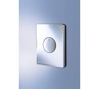 GROHE Skate, plaque de commande WC, double touche (2 volumes) | Plaque de commande pour réservoirs de chasse encastrés, montage facile, surface facile à entretenir (chrome, 37547000)