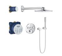 GROHE SmartControl Ensemble de douche encastré 3 sorties, Douche de tête Rainshower 310, Flexible 1,5m, Chrome, 34709000