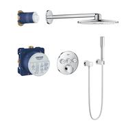 GROHE Système de douche encastré Grohtherm SmartControl – Rainshower 310, 3 consommateurs, chrome