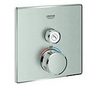 Thermostat Grohe Grohtherm SmartControl avec une vanne d'arrêt, 29123DC0, Couleur: acier super